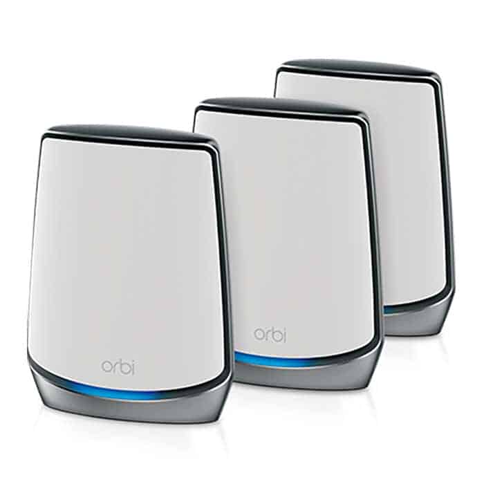 (image for) NETGEAR Tri-Band RBK853 White Orbi Home WiFi Mesh System - Router & 2 Satellites
